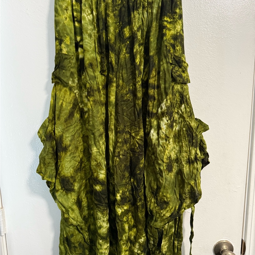 Green Tie-Dye Reggae Bottoms